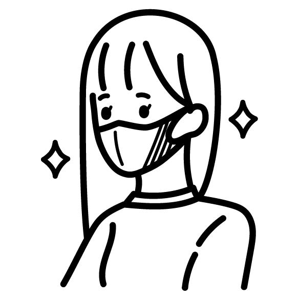小顔マスクをする人 女 のイラスト フリーイラスト素材集 ちょうどいいイラスト
