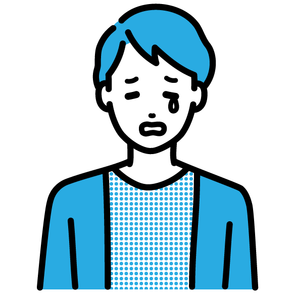 悲しんでいる人 男 のイラスト ちょうどいいイラスト