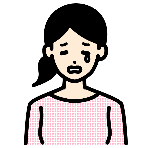 悲しんでいる人 女 のイラスト フリーイラスト素材集 ちょうどいいイラスト