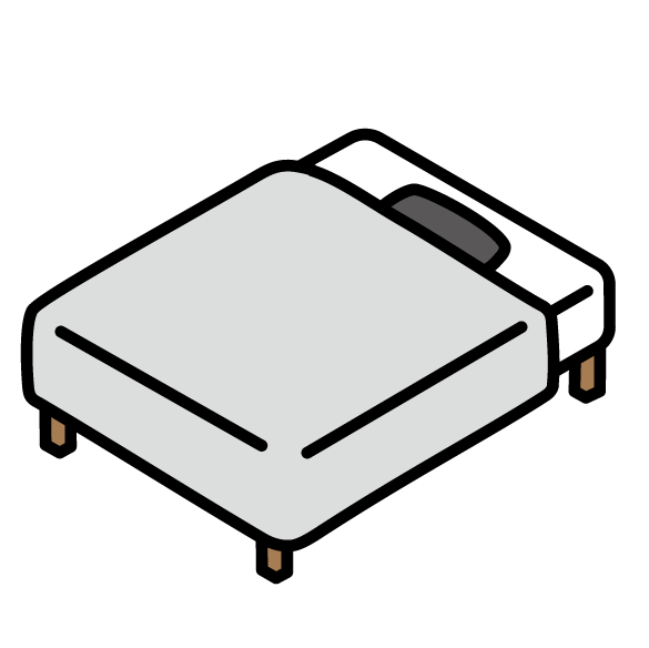 ベッドのイラスト ちょうどいいイラスト