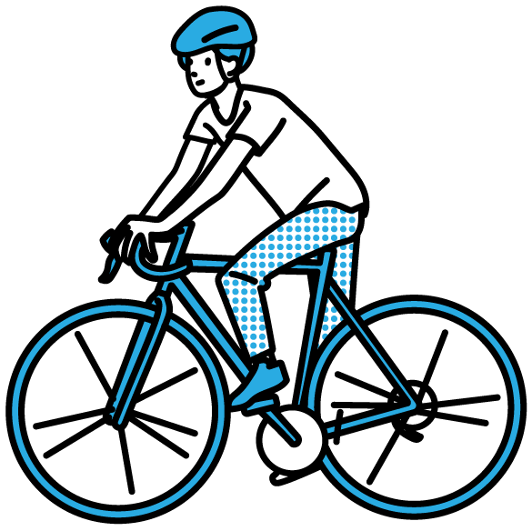 自転車に乗っている人のイラスト ちょうどいいイラスト