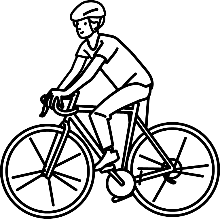 自転車に乗っている人のイラスト