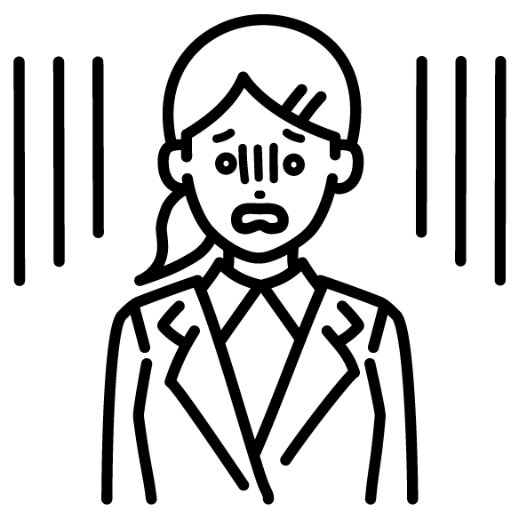 ショックを受けているビジネスマン 女 のイラスト フリーイラスト素材集 ちょうどいいイラスト