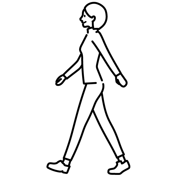 歩いている人 女 のイラスト フリーイラスト素材集 ちょうどいいイラスト