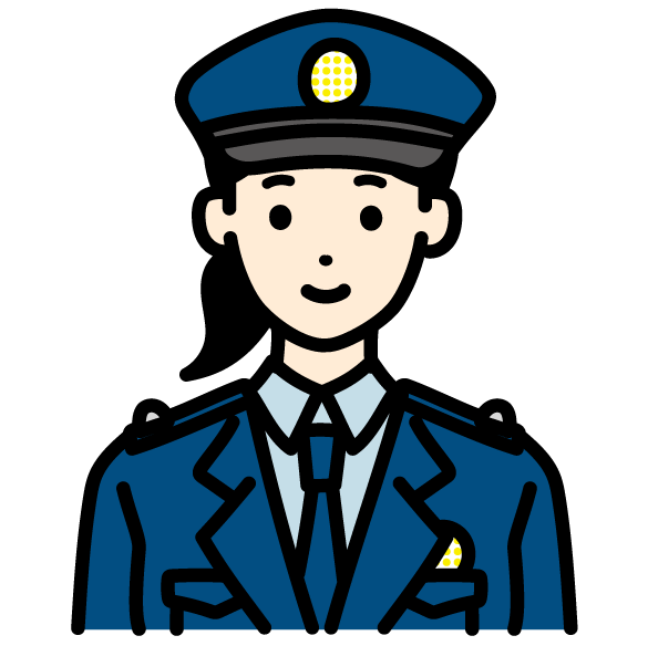 警察官（女）のイラスト | 商用可・フリーイラスト素材集｜ちょうどいいイラスト