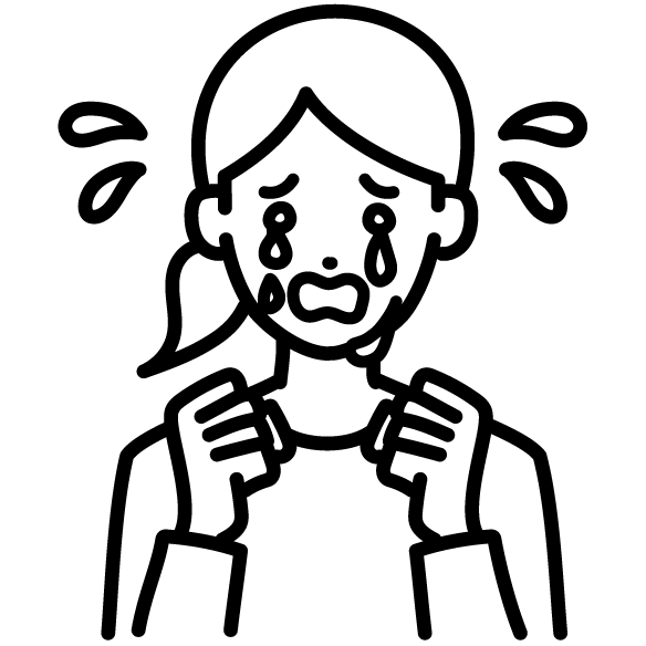 号泣している人 女 のイラスト フリーイラスト素材集 ちょうどいいイラスト
