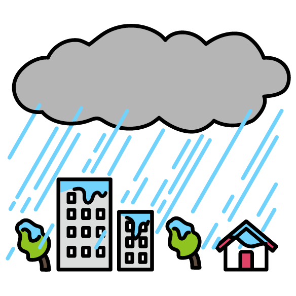 大雨のイラスト ちょうどいいイラスト