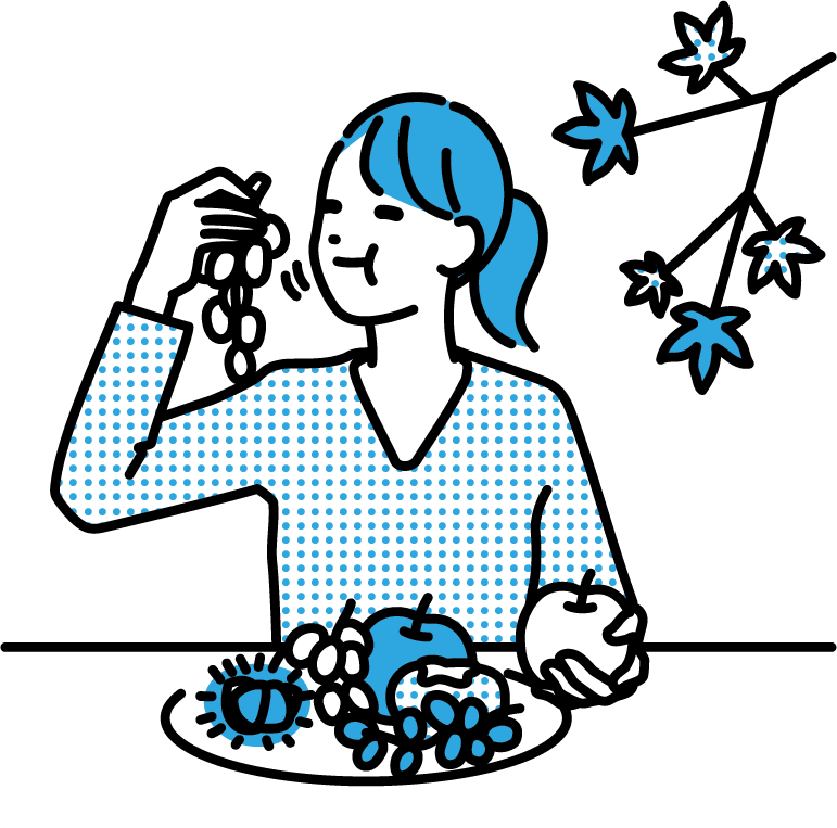 食欲の秋のイラスト
