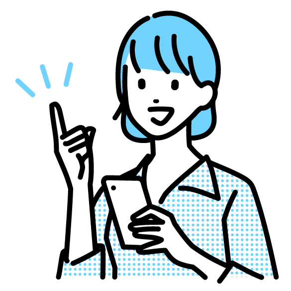 スマートフォンを操作している人 女 のイラスト 3 フリーイラスト素材集 ちょうどいいイラスト