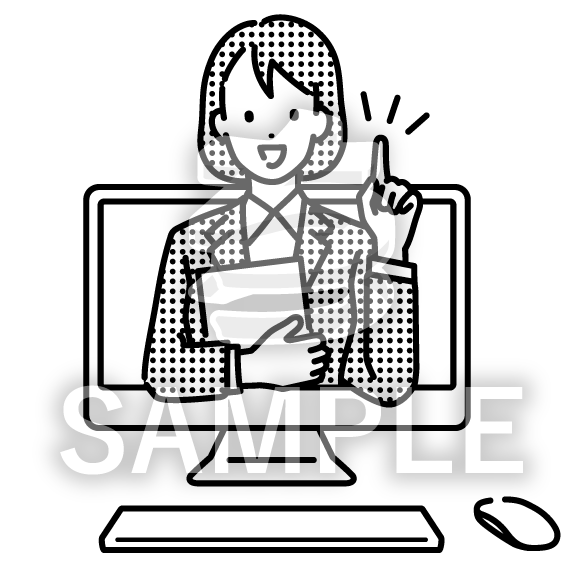 オンラインセールスマンのイラスト フリーイラスト素材集 ちょうどいいイラスト